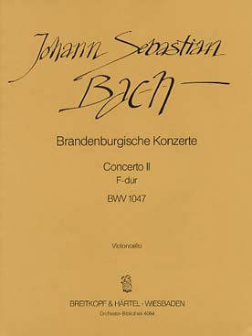 Illustration bach js concerto brand. bwv 1047 cello