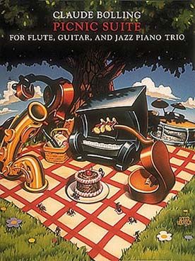 Illustration de Picnic suite pour flûte et guitare classiques et trio jazz (piano, contrebasse, batterie)(C + P)