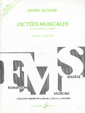 Illustration de Dictées musicales Vol. 1 : 1er cycle (IM 3) - Livre de l'élève avec CD