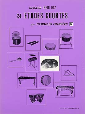 Illustration de 24 Études courtes - Vol. K : pour cymbales frappées