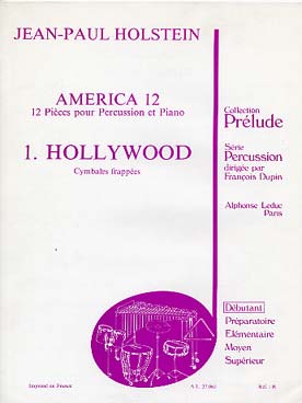 Illustration de América 12 : 12 pièces Pièce N° 1 : Hollywood (cymbales frappées)