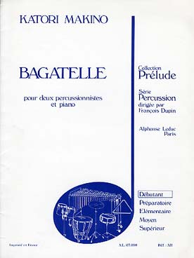 Illustration de Bagatelle pour 2 percussionnistes et piano