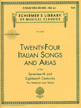 Illustration de 24 ITALIAN SONGS AND ARIAS of the 17/18 century - Voix moyenne/grave