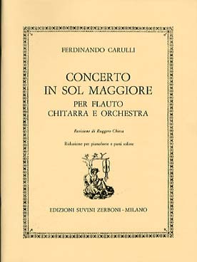 Illustration de Concerto en sol M pour flûte, guitare et orchestre (réd. piano)