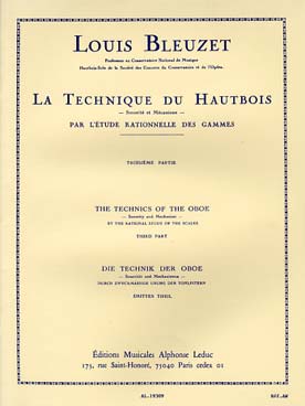 Illustration de La Technique du hautbois - sonorité et mécanisme - par l'étude rationnelle des gammes - Vol. 3