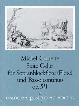 Illustration de Suite op. 5/1 en do M pour flûte à bec soprano (ou flûte traversière) et basse continue