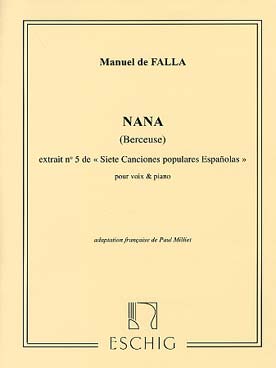 Illustration de 7 Chansons populaires espagnoles pour chant et piano : Nana