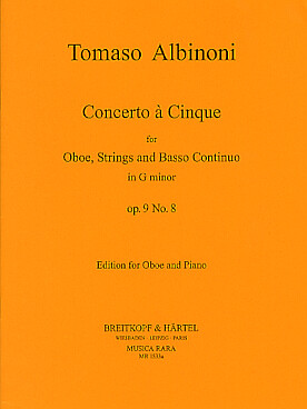 Illustration de Concerto à 5 op. 9/8 en sol m, réd. piano