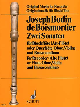 Illustration de 2 sonates pour flute à bec et b. c.