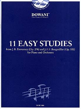 Illustration de ÉTUDES FACILES arrangées en concertos avec réd. 2e piano et CD de l'orchestre - 11 Études de Duvernoy et Burgmüller