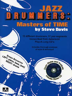 Illustration de Collection AEBERSOLD (livret + CD) Drummers masters of time (Steve Davis)