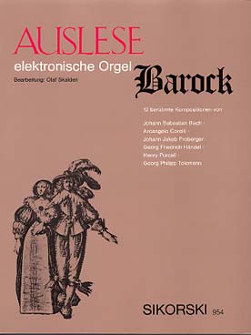 Illustration de AUSLESE ELEKTRONISCHE ORGEL BAROCK : Bach, Corelli, Telemann, Froberger, Haendel et Purcell