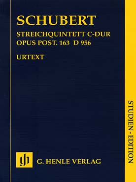 Illustration de Quintette à cordes op. posth. 163 D 956 en do M pour 2 violons, alto et 2 violoncelles