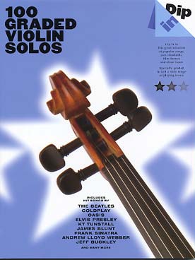Illustration de 100 GRADED VIOLIN SOLOS : sélection de morceaux populaires, jazz, musique de films et séries télé