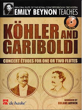 Illustration de KÖHLER AND GARIBOLDI : 13 études de  concert pour flûte seule, arr. Kernen, pour 2 flûtes, à jouer seul ou à deux