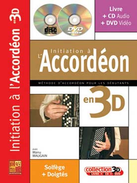 Illustration de Initiation à l'accordéon en 3 D (CD et DVD)