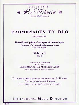 Illustration de PROMENADES EN DUO (tr Cassignol/Demarez) - Vol. 1 : Telemann, Bach, Chopin, Elgar Caccini, Mendelssohn