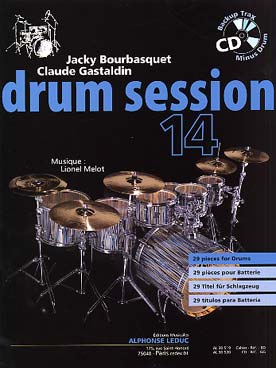 Illustration de Drum Session : recueil de partitions progressives avec CD play-along - Drum session 14