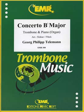 Illustration de Concerto en si b M (tr. Slokar/Flück) pour trombone ou trombone alto et piano ou orgue