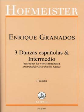 Illustration de 3 Danzas espanolas & intermedio pour 4 contrebasses