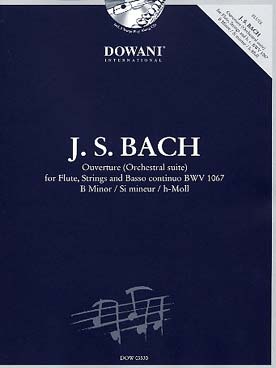 Illustration de Suite N° 2 BWV 1067 en si m pour flûte, cordes et basse continue, avec CD play-along