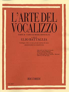 Illustration de L'Arte del vocalizzo (mezzo soprano) - Vol. 2 : course of medium