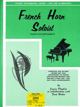 Illustration de FRENCH HORN SOLO PIANO accompaniment - Vol. 1 : elementary (ancienne édition)