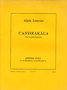 Illustration de Candrakâla pour 6 percussionnistes (conducteur et parties)