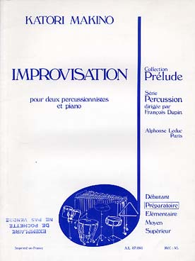 Illustration de Improvisation pour 2 percussionnistes et un piano