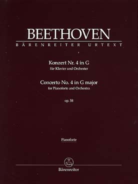 Illustration de Concerto N° 4 op. 58 en sol M pour piano et orchestre, réd. piano et  quintette à cordes