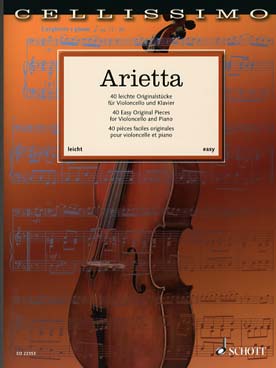 Illustration de ARIETTA : 40 pièces faciles originales pour violoncelle et piano