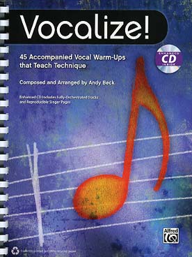 Illustration de Vocalize ! 45 accompanied vocal warm-ups that teach technique