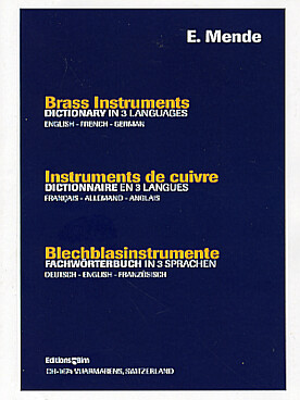 Illustration de Instruments de cuivre : dictionnaire trilingue (français, allemand, anglais) spécialisé dans la terminologie dans le monde des cuivres (93 pages, format A5)