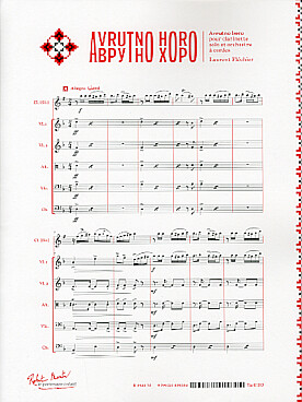 Illustration de Avrutno horo pour clarinette solo et orchestre à cordes