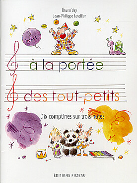 Illustration de A LA PORTEE DES TOUT-PETITS, 10  comptines sur 3 notes (livret + CD) à partir de 2 ans