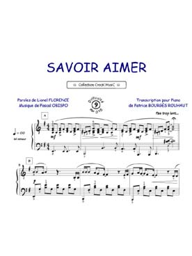 Partitions Chansons de variÃ©tÃ©s arrangÃ©es pour piano solo