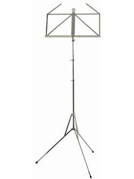 Illustration de PUPITRE TÉLESCOPIQUE - Modèle de fabrication allemande nickelé (hauteur 135 cm), 3 parties avec mollettes de réglage métalliques, 1075g, longueur replié 37 cm
