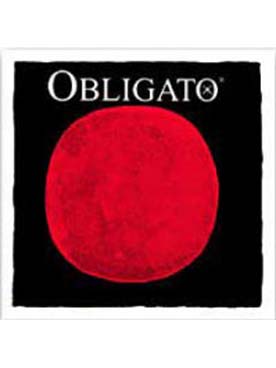 Illustration de Pirastro Obligato - 1re (mi) à boule acier/or