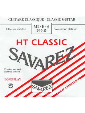 Illustration de CORDES SAVAREZ HT classic rouge (tension normale) - 6e (mi grave)