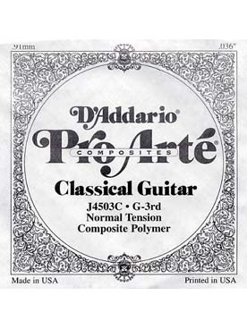 Illustration de CORDES D'ADDARIO J 45C composites (corde sol en polymère) tirant normal - 3e (sol)
