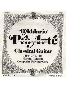 Illustration de CORDES D'ADDARIO J 45C composites (corde sol en polymère) tirant normal - 4e (ré)