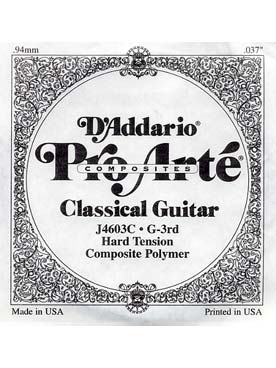 Illustration de CORDES D'ADDARIO J 46C composites (corde sol en polymère) fort tirant - 3e (sol)