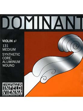 Illustration de Thomastik Dominant - calibre medium - 2e (la) violon 4/4 - Nylon filé alu à boule