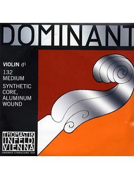 Illustration de Thomastik Dominant - calibre medium - 3e (ré) violon 4/4 - Nylon filé alu à boule