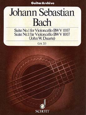 Illustration de Suites pour violoncelle - N° 1 BWV 1007 (tr. Duarte)