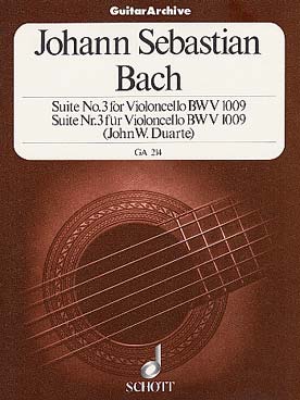 Illustration de Suites pour violoncelle - N° 3 BWV 1009 (tr. Duarte)