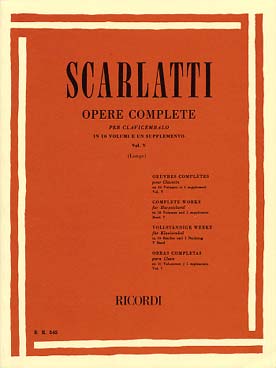 Illustration de Œuvres complètes pour clavecin - Vol. 5 : Sonates L 201 à L 250