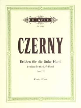 Illustration de Op. 718 : 24 Études pour la main gauche - éd. Peters