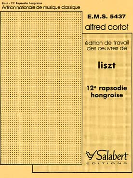Illustration de Rhapsodie hongroise N° 12 (tr. Cortot)
