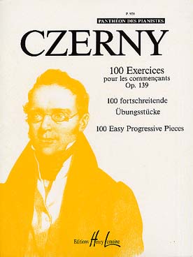 Illustration czerny op. 139 100 exercices commencants